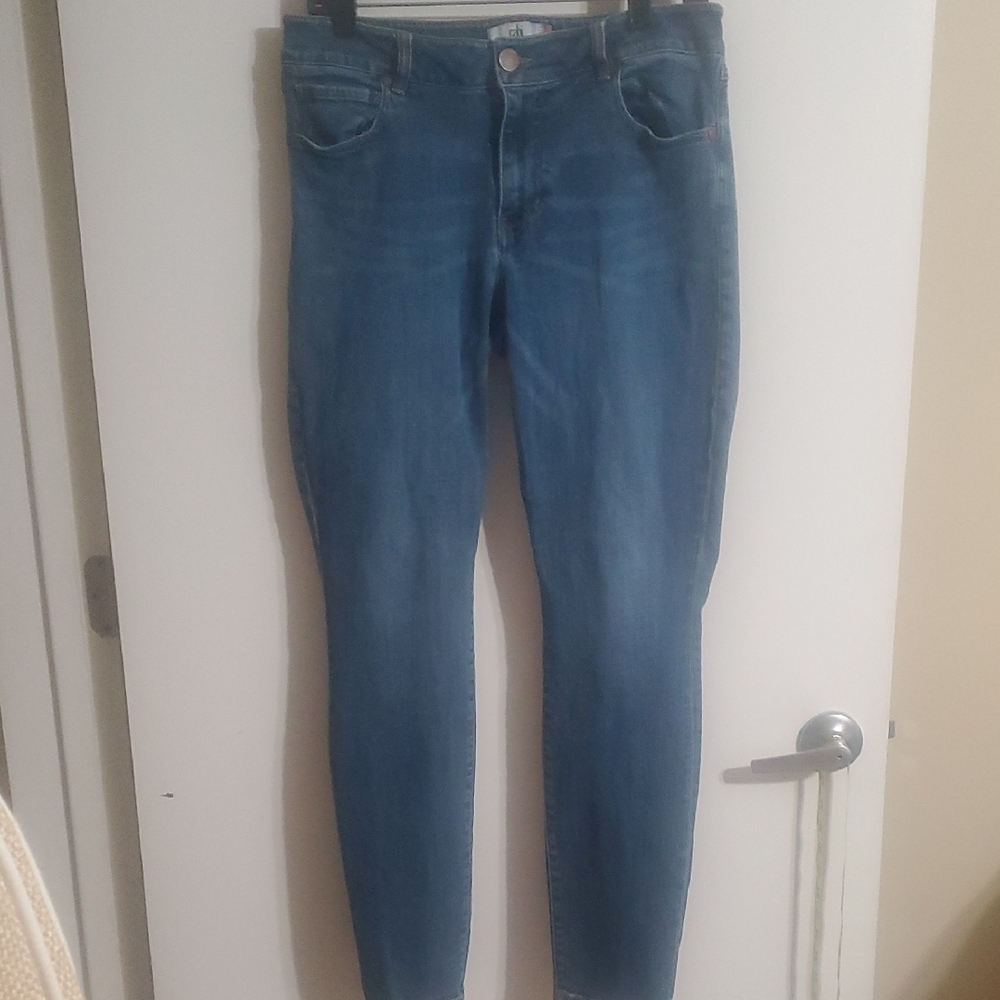 CAbi Blue Skinny Jeans Stretchy Denim